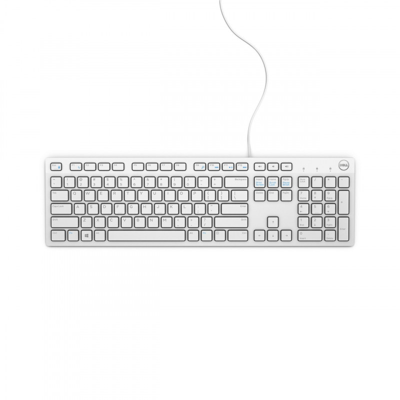 DELL KB216 näppäimistö Universaali USB QWERTY Pohjoismainen Valkoinen