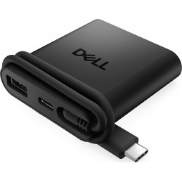 DELL DA225 Langallinen USB 3.2 Gen 1 (3.1 Gen 1) Type-C Musta