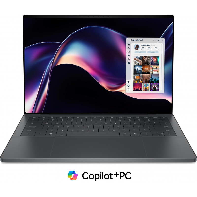 DELL XPS 14 DA14260 Copilot+ PC Intel Core Ultra X7 358H Kannettava tietokone 35,6 cm (14") Kosketusnäyttö 2.8K 32 GB