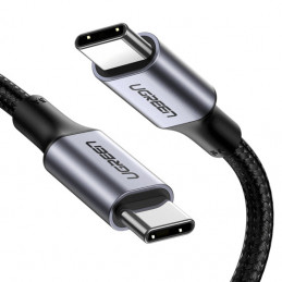 Ugreen 70427 USB-kaapeli USB 2.0 1 m USB C 0,48 Gbit s 100 W Musta, Hopea