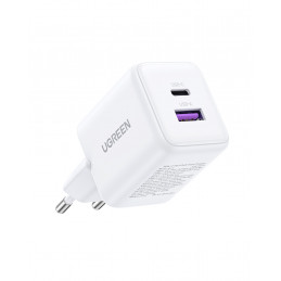 Ugreen 65015 mobiililaitteen laturi Kuulokkeet, Matkapuhelin, Voimapankki, Tabletti, Puhelin Valkoinen AC Pikalataus Sisätila
