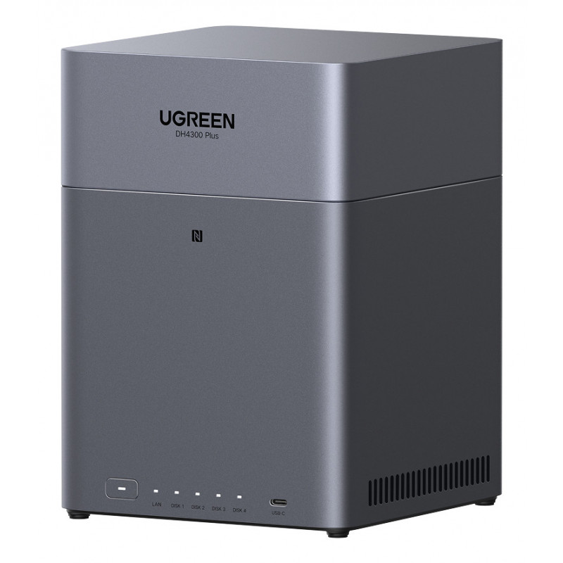 Ugreen DH4300 Plus NAS Mini Tower 8 GB LPPDDR4X UGOS Pro Harmaa
