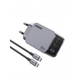 Ugreen 25871 mobiililaitteen laturi Universaali Harmaa AC Pikalataus Sisätila