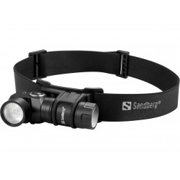 Sandberg 421-35 taskulamppu Musta Taskulamppu otsanauhalla LED