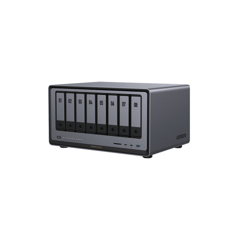 Ugreen 35127B NAS- ja tallennuspalvelimet Työpöytä Intel® Core™ i5 i5-1235U 8 GB DDR5 0 TB UGOS Pro Harmaa