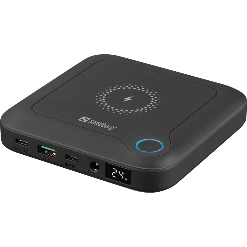 Sandberg 421-46 akku- ja paristolaturi Litiumioni (Li-Ion) 25000 mAh Langaton lataaminen Musta