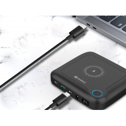 Sandberg 421-46 akku- ja paristolaturi Litiumioni (Li-Ion) 25000 mAh Langaton lataaminen Musta