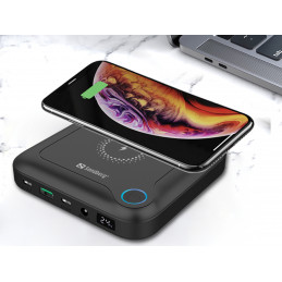 Sandberg 421-46 akku- ja paristolaturi Litiumioni (Li-Ion) 25000 mAh Langaton lataaminen Musta