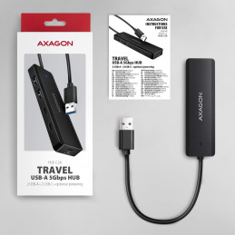 Axagon HUE-C2A keskitin USB 3.2 Gen 1 (3.1 Gen 1) Type-A 5000 Mbit s Musta