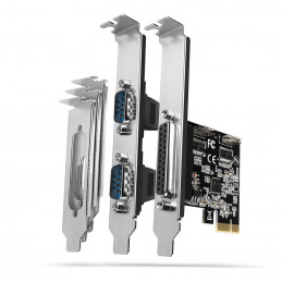Axagon PCEA-PSN PCIe-Adapter mit 1x Parallel-+ 2x Seriell-Ports - ASIX AX99100 liitäntäkortti -sovitin Sisäinen Rinnakkainen,