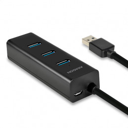 Axagon HUE-S2BP keskitin USB 3.2 Gen 1 (3.1 Gen 1) Type-A 5000 Mbit s Musta