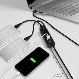 Axagon HUE-S2BL keskitin USB 3.2 Gen 1 (3.1 Gen 1) Type-A 5000 Mbit s Musta