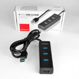Axagon HUE-S2BL keskitin USB 3.2 Gen 1 (3.1 Gen 1) Type-A 5000 Mbit s Musta