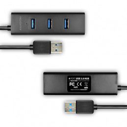 Axagon HUE-S2BL keskitin USB 3.2 Gen 1 (3.1 Gen 1) Type-A 5000 Mbit s Musta