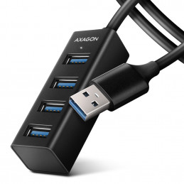 Axagon HUE-M1AL keskitin USB 3.2 Gen 1 (3.1 Gen 1) Type-A 5000 Mbit s Musta