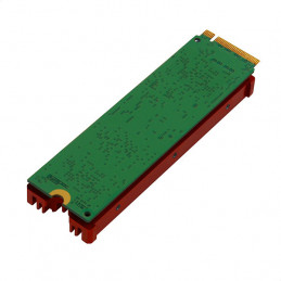 Axagon CLR-M2 Tietokoneen jäähdytysjärjestelmä M.2 NVMe SSD, SSD-asema Jäähdytyslevy jäähdytin Musta, Punainen 1 kpl
