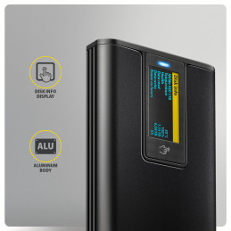 Axagon EEM2-SD2B tallennusaseman kotelo SSD-kotelo Musta M.2