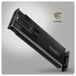 Axagon EEM2-SD2B tallennusaseman kotelo SSD-kotelo Musta M.2