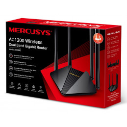 Mercusys MR30G langaton reititin Gigabitti Ethernet Kaksitaajuus (2,4 GHz 5 GHz) Musta