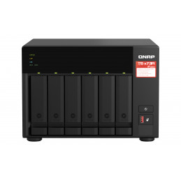 QNAP TS-673A NAS Tower Ryzen Embedded V1500B 8 GB DDR4 0 TB QNAP Turbo System Musta