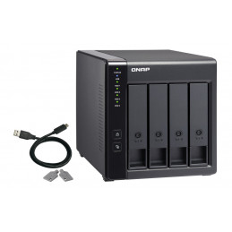 QNAP TR-004 tallennusaseman kotelo HDD- SSD-kotelo Musta 2.5 3.5"