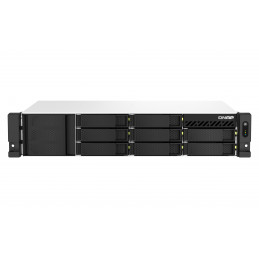 QNAP TS-873AeU-RP NAS Teline ( 2U ) Ryzen Embedded V1500B 4 GB DDR4 0 TB QuTS hero Musta