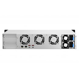 QNAP TS-873AeU-RP NAS Teline ( 2U ) Ryzen Embedded V1500B 4 GB DDR4 0 TB QuTS hero Musta