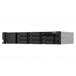 QNAP TS-873AeU-RP NAS Teline ( 2U ) Ryzen Embedded V1500B 4 GB DDR4 0 TB QuTS hero Musta