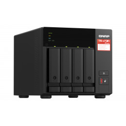 QNAP TS-473A NAS Tower Ryzen Embedded V1500B 8 GB DDR4 0 TB QNAP Turbo System Musta