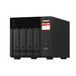 QNAP TS-473A NAS Tower Ryzen Embedded V1500B 8 GB DDR4 0 TB QNAP Turbo System Musta