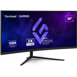 Viewsonic VX3418C-2K tietokoneen litteä näyttö 86,4 cm (34") 3440 x 1440 pikseliä UltraWide Quad HD Musta