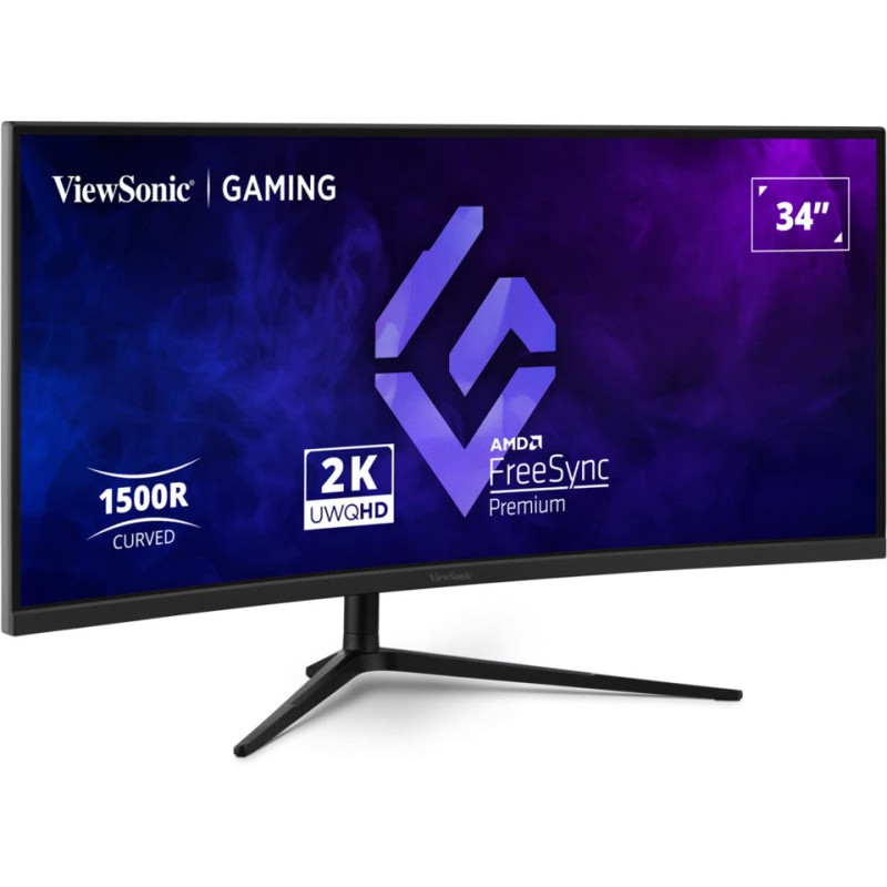 Viewsonic VX3418C-2K tietokoneen litteä näyttö 86,4 cm (34") 3440 x 1440 pikseliä UltraWide Quad HD Musta