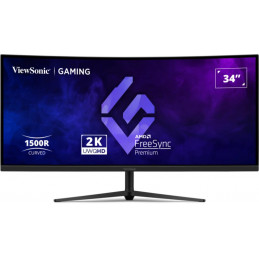 Viewsonic VX3418C-2K tietokoneen litteä näyttö 86,4 cm (34") 3440 x 1440 pikseliä UltraWide Quad HD Musta