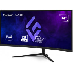 Viewsonic VX3418C-2K tietokoneen litteä näyttö 86,4 cm (34") 3440 x 1440 pikseliä UltraWide Quad HD Musta