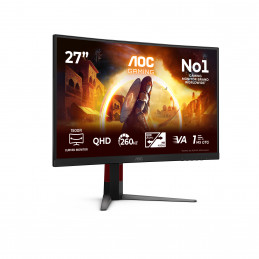 AOC G4 CQ27G4Z2P tietokoneen litteä näyttö 68,6 cm (27") 2560 x 1440 pikseliä Quad HD LCD Musta, Punainen