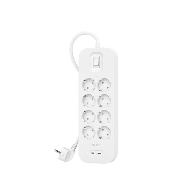 Belkin SRB004VF2M Valkoinen 8 AC-pistorasia(a) 2 m