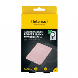 Intenso MW5000 Litium polymeeri (LiPo) 5000 mAh Langaton lataaminen Ruusu