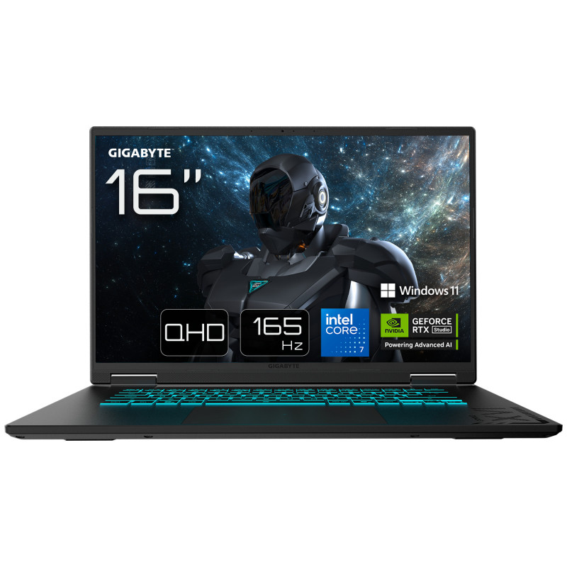 GIGABYTE GAMING A16 PRO DYHG5NECC4SH kannettava tietokone Intel Core 7 240H 40,6 cm (16") Quad HD+ 32 GB LPDDR5x-SDRAM 1 TB SSD
