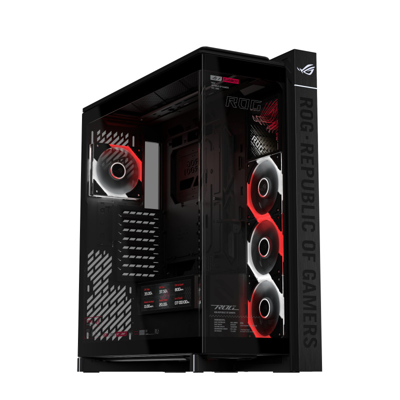 ASUS ROG CRONOX GR801 CURVE TG ARGB BLACK Midi Tower Musta