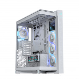 ASUS ROG CRONOX GR801 CURVE TG ARGB WHITE Midi Tower Valkoinen