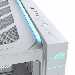 ASUS ROG CRONOX GR801 CURVE TG ARGB WHITE Midi Tower Valkoinen