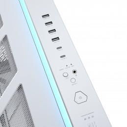 ASUS ROG CRONOX GR801 CURVE TG ARGB WHITE Midi Tower Valkoinen