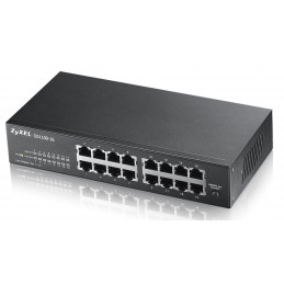 Zyxel GS1100-16 Hallitsematon Gigabit Ethernet (10 100 1000) Musta