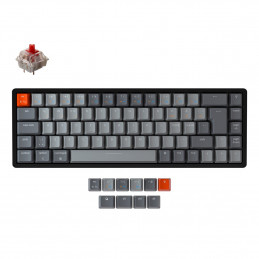 Keychron K6 näppäimistö Universaali USB + Bluetooth QWERTY Pohjoismainen Musta, Harmaa, Oranssi