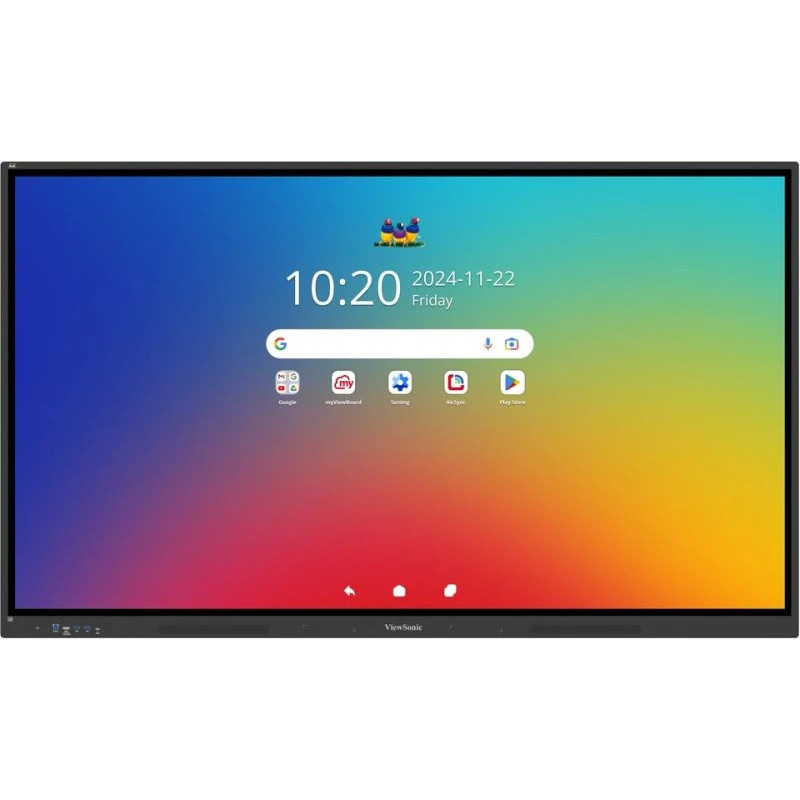 Viewsonic IFP8634 Interaktiivinen valkotaulu 2,18 m (86") 3840 x 2160 pikseliä Kosketusnäyttö Musta