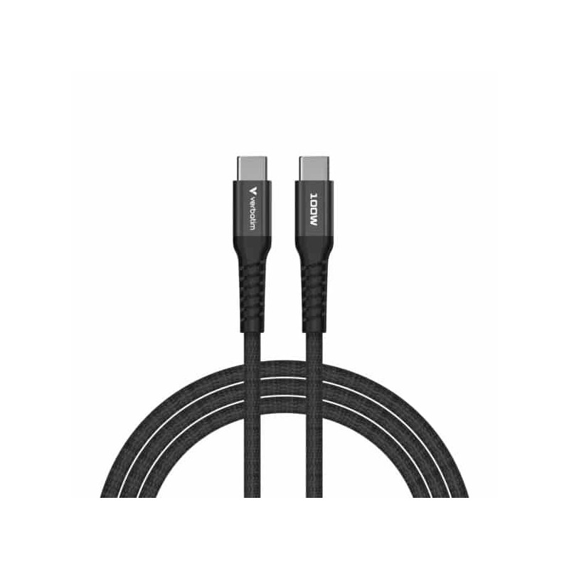 Verbatim Sync & Charge USB-C to USB-C 100W Magnetic Cable USB-kaapeli 2 m USB C 0,48 Gbit s Musta