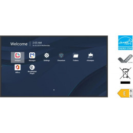 Viewsonic CDE4314-2C infonäyttö Digitaalinen litteä infotaulu 109,2 cm (43") LCD Wi-Fi 500 cd m² 4K Ultra HD Musta