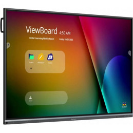 Viewsonic IFP7550-5F Interaktiivinen valkotaulu 190,5 cm (75") 3840 x 2160 pikseliä Kosketusnäyttö Musta HDMI