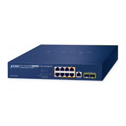 PLANET IPv6 IPv4, 8-Port Hallittu L2 L4 Gigabit Ethernet (10 100 1000) Power over Ethernet -tuki 1U Sininen