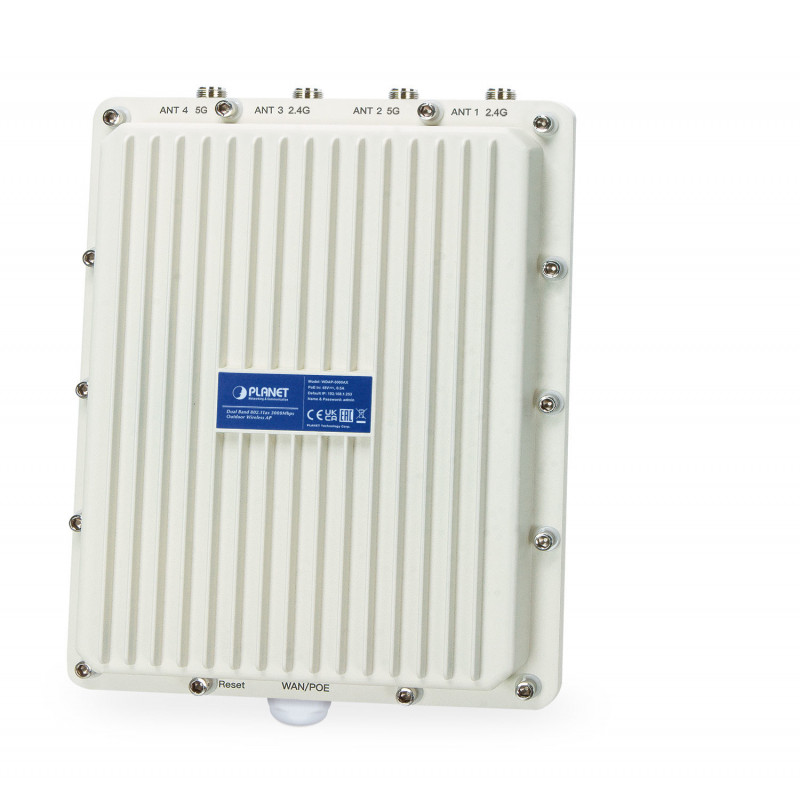 PLANET IP67 Wi-Fi 6 802.11ax, Dual 2400 Mbit s Alumiini Power over Ethernet -tuki